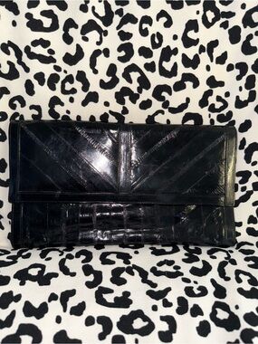 VINTAGE EEL SKIN ENVELOPE CLUTCH BAG 🖤